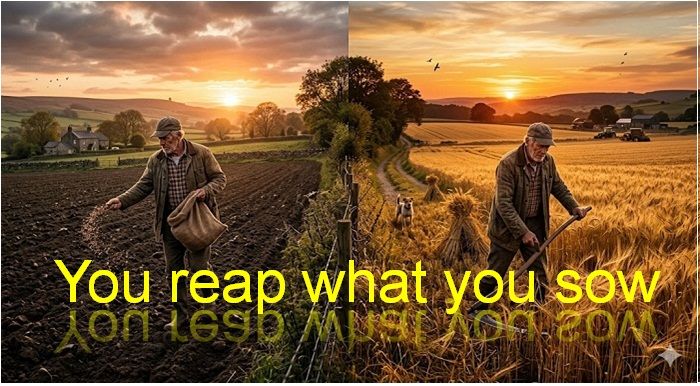 You reap what you sow